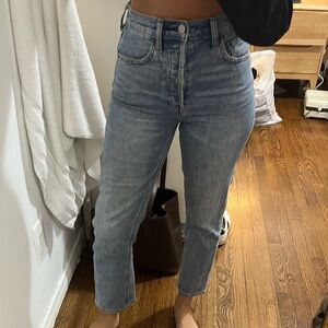 Aritzia Denim Forum Arlo High-Rise Light Blue Denim Jeans